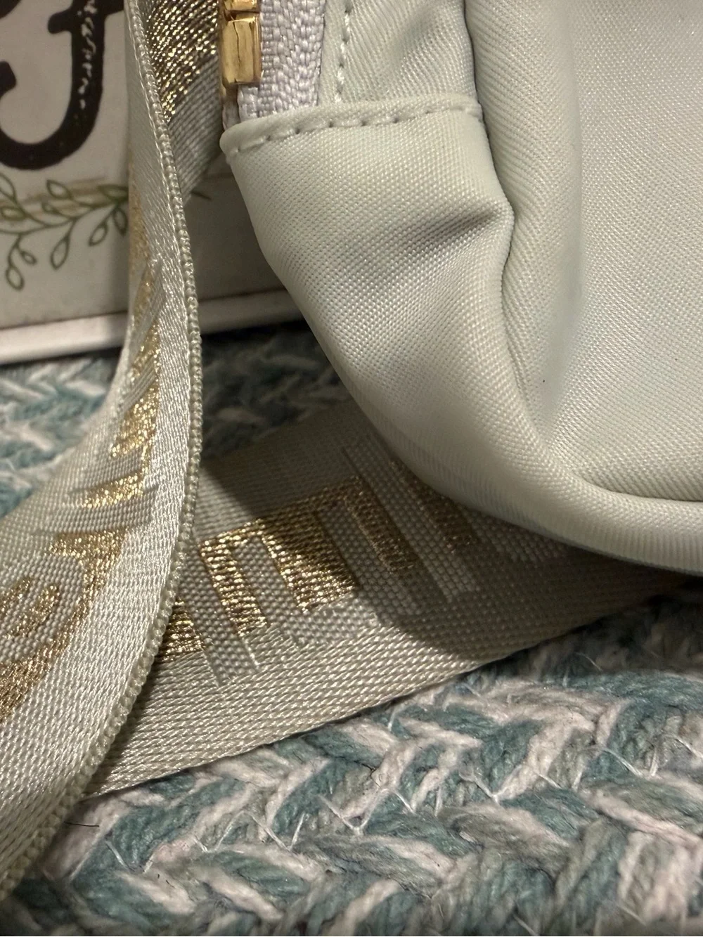 Lululemon Athletica Light Taupe Everywhere Belt Bag with Gold Hardware/ Detailin